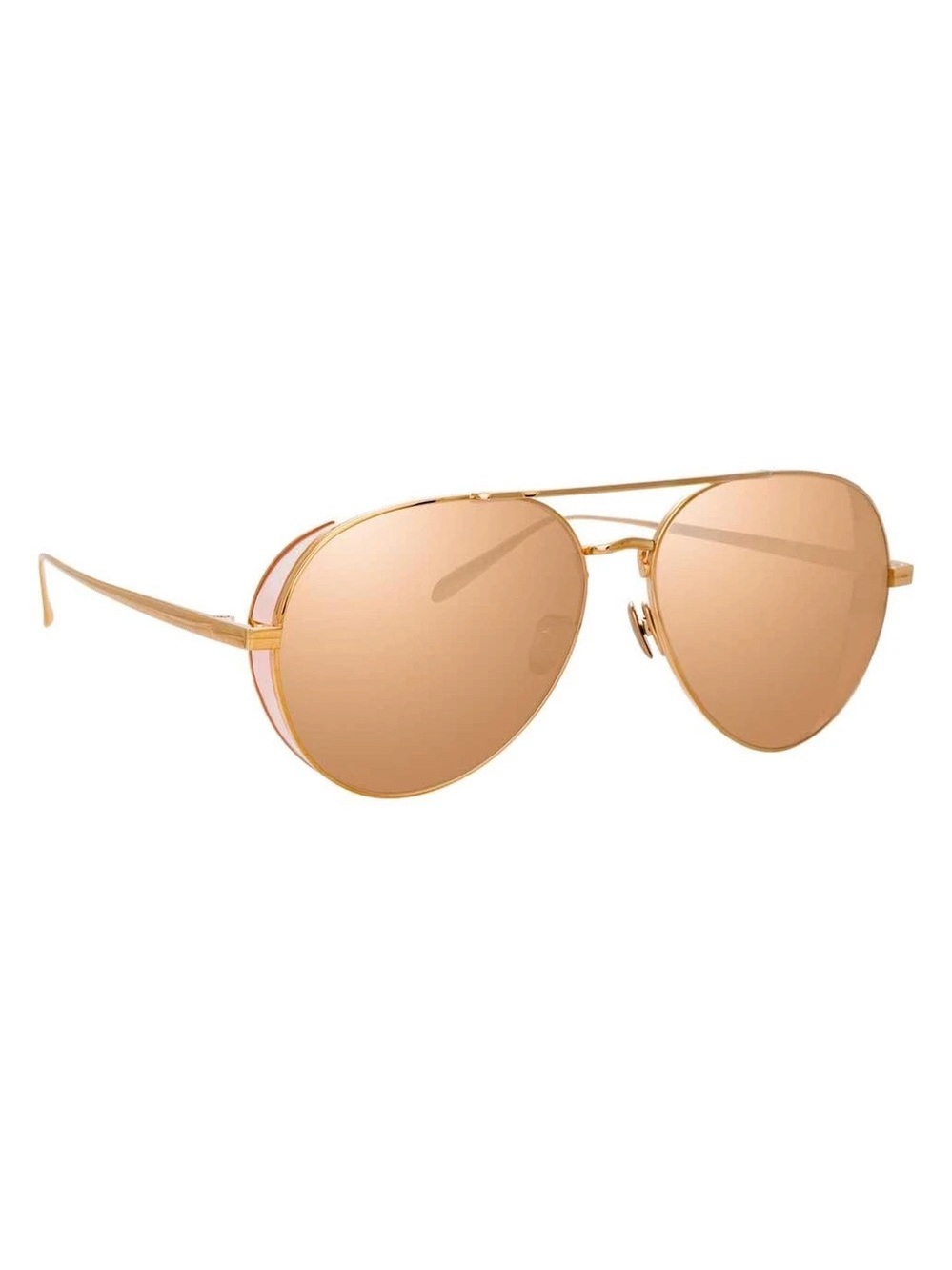 Linda Farrow Elgin Rose Gold Aviator Sunglasses Peach C5 LFL792 59mm NWOT